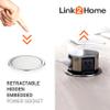 Link2Home Space Saver Pop Up-Outlet, 3 Power Outlets 15 Amp, 2 USB Ports 2.4 Amp, Overload Protection, Splash Resistant EM-PU-100E view 3