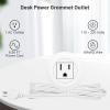 Mini Desktop Power Hub Grommet, Desk Outlet Charge Stantion Build-in 1 US Standard Outlet with 6.56 FT Extension Power Cord,Recessed Power Strip Socket for Table Cabinet Sofa Nightstands view 2