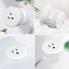 Mini Desktop Power Hub Grommet, Desk Outlet Charge Stantion Build-in 1 US Standard Outlet with 6.56 FT Extension Power Cord,Recessed Power Strip Socket for Table Cabinet Sofa Nightstands view 3