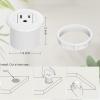 Mini Desktop Power Hub Grommet, Desk Outlet Charge Stantion Build-in 1 US Standard Outlet with 6.56 FT Extension Power Cord,Recessed Power Strip Socket for Table Cabinet Sofa Nightstands view 4