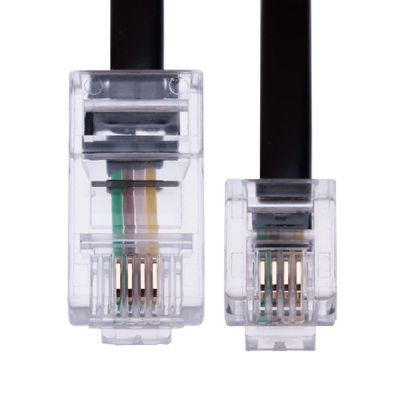 Keple 10m RJ11 to RJ45 Cable - Phone Telephone Cord With 6P4C to 8P8C Connector Plug for Landline Telephone (Black)