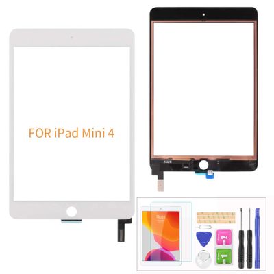 A-MIND For IPad Mini 4 A1538 A1550 Touch Screen Replacement Parts,(Not LCDNO Home Button) With Screen Protector+Repair Tools(White)