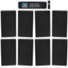 Rockville RCS180-6 Bundle: 180-Watt 6-Zone 70V Commercial Restaurant Bluetooth Amplifier, (4) Pairs RockSlim 70B Black 5.25" 70V Wall Speakers for Cafe Systems, 5-Items view 1
