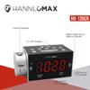 HANNLOMAX HX-135CR Alarm Clock Radio with Projection, PLL FM Radio, Dual Alarm, Dual USB Ports for 2.4A and 1A Charging, 1.2 inches Red LED Display, AC/DC Adaptor Included view 3