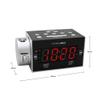 HANNLOMAX HX-135CR Alarm Clock Radio with Projection, PLL FM Radio, Dual Alarm, Dual USB Ports for 2.4A and 1A Charging, 1.2 inches Red LED Display, AC/DC Adaptor Included view 4