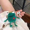 UnnFiko Fluffy Frog Airpods Case, 3D Furry Cartoon AirPods Soft Fur Warm Protective Case Covers (Frog King) view 3