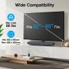 PERLESMITH Universal TV Stand Table Top TV Base for 32 to 65 inch LCD LED OLED 4K Flat Screen TVs-Height Adjustable TV Mount Stand with Tempered Glass Base,VESA 400x400mm,Holds up to 88lbs,PSTVS15 view 2