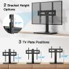 PERLESMITH Universal TV Stand Table Top TV Base for 32 to 65 inch LCD LED OLED 4K Flat Screen TVs-Height Adjustable TV Mount Stand with Tempered Glass Base,VESA 400x400mm,Holds up to 88lbs,PSTVS15 view 3