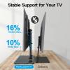 PERLESMITH Universal TV Stand Table Top TV Base for 32 to 65 inch LCD LED OLED 4K Flat Screen TVs-Height Adjustable TV Mount Stand with Tempered Glass Base,VESA 400x400mm,Holds up to 88lbs,PSTVS15 view 4