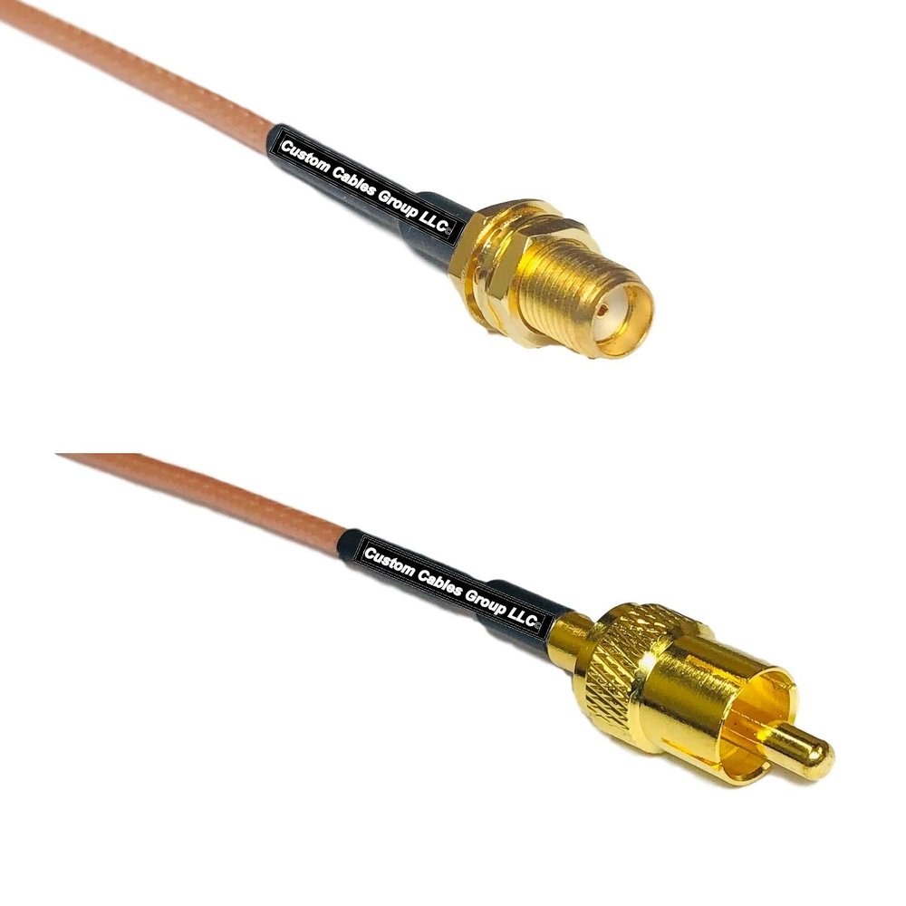 0.5 feet RG316 SMA Female to RCA Male RF Pigtail Coaxial Cable