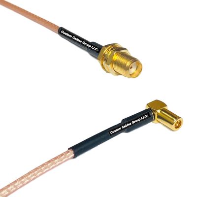0.5 feet RG316 SMA Female to SSMB Angle Female RF Pigtail Coaxial Cable