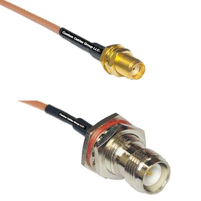 1 feet RG316 SMA Female to RP-TNC Female Bulkhead RF Pigtail Coaxial Cable