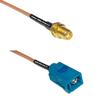 0.5 feet RG316 SMA Female to Fakra Z Female RF Pigtail Coaxial Cable view 1
