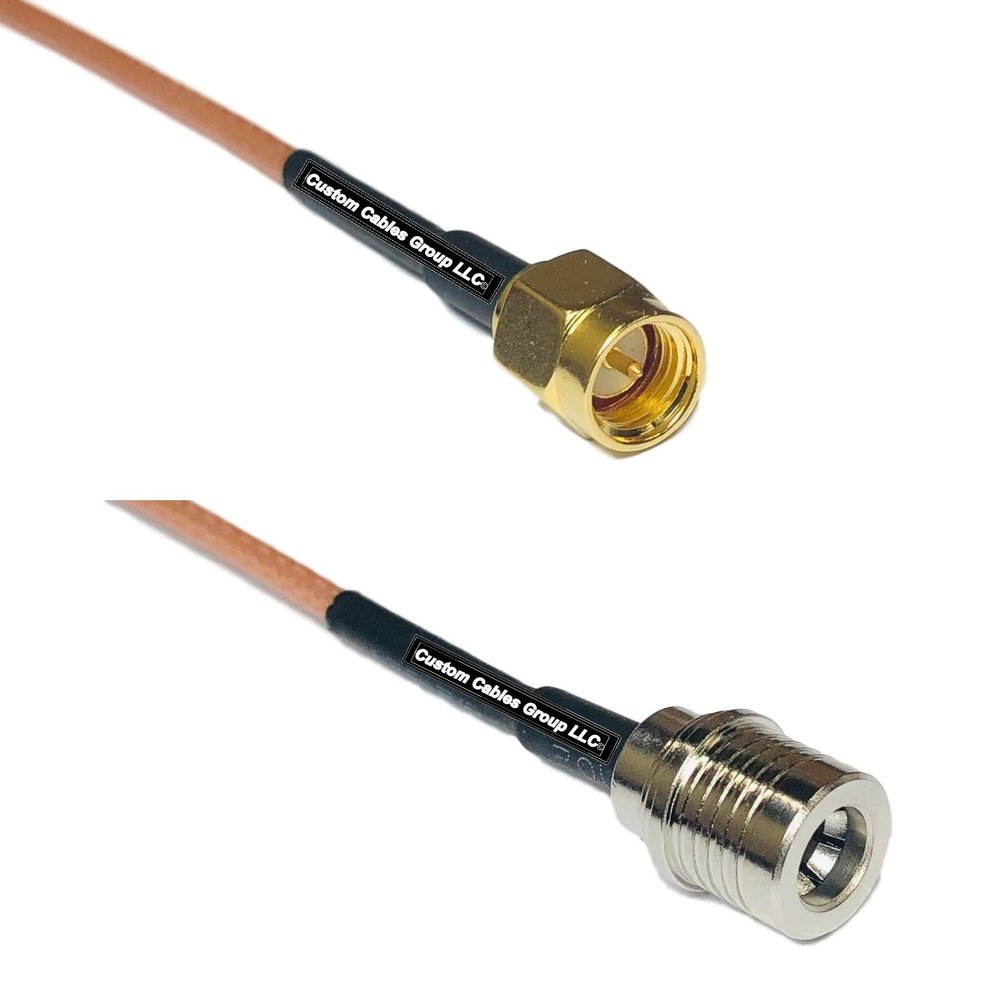 0.5 feet RG316 SMA Male to QMA Male RF Pigtail Coaxial Cable