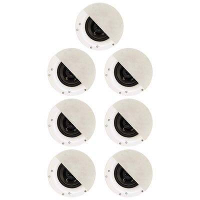 Acoustic Audio R192 Frameless in Ceiling/in Wall 7 Speaker Set 2 Way Home Theater Surround Speakers