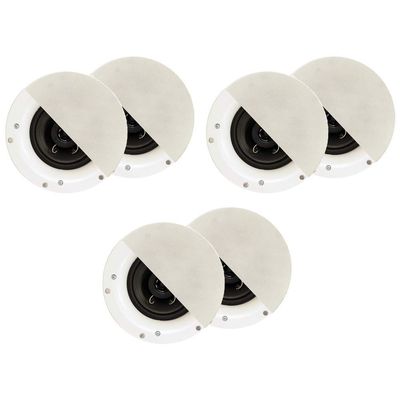 Acoustic Audio R192 Frameless in Ceiling/in Wall Speaker 3 Pair Pack 2 Way Home Theater Surround Speakers