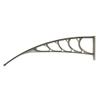 Thaisan7 Window Door Deck Shelter Sunshade Polycarbonate Canaopy for Outdoor Manaual Patio Awning Home Liveing Room Decore Improvement-200Lx100Wx25cmH Transparent + Gray Bracket view 2