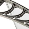 Thaisan7 Window Door Deck Shelter Sunshade Polycarbonate Canaopy for Outdoor Manaual Patio Awning Home Liveing Room Decore Improvement-200Lx100Wx25cmH Transparent + Gray Bracket view 4