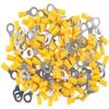 100Pcs 12-10AWG Insulated Terminals Ring Electrical Wire Crimp Connectors view 1