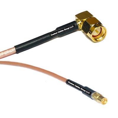 0.5 feet RG316 SMA Male Angle to MMCX Female RF Pigtail Coaxial Cable