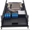 19" 1RU Rack Mount, Steel, 24 Fiber SC/UPC (Blue) Adapters, 3 Meter SM Pigtails, 2x12f Splice Tray view 1