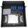 19" 1RU Rack Mount, Steel, 24 Fiber SC/UPC (Blue) Adapters, 3 Meter SM Pigtails, 2x12f Splice Tray view 2