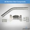 Proxicast Pro-Grade J-Max 100% Solid Stainless Steel Antenna Mount - Universal Outdoor Adjustable Pivot/Lock Bracket & J-Pipe Mast (1.5" x 18" Pole) for Wall, Eave or Roof Mounting (ANT-800-JP3) view 4