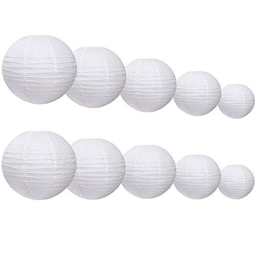 Party Decorations 10 Pcs/Set White Paper Lanterns Wedding Decorations Party DIY New Decor Bride Shower Lamp