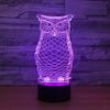 Jinnwell 3D Owl Eagle Night Light Lamp Illusion 7 Color Changing Touch Switch Table Desk Decoration Lamps Led Christmas Gift with Acrylic Flat ABS Base USB Cable Toy view 2