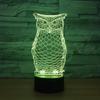 Jinnwell 3D Owl Eagle Night Light Lamp Illusion 7 Color Changing Touch Switch Table Desk Decoration Lamps Led Christmas Gift with Acrylic Flat ABS Base USB Cable Toy view 3
