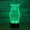 Jinnwell 3D Owl Eagle Night Light Lamp Illusion 7 Color Changing Touch Switch Table Desk Decoration Lamps Led Christmas Gift with Acrylic Flat ABS Base USB Cable Toy view 4