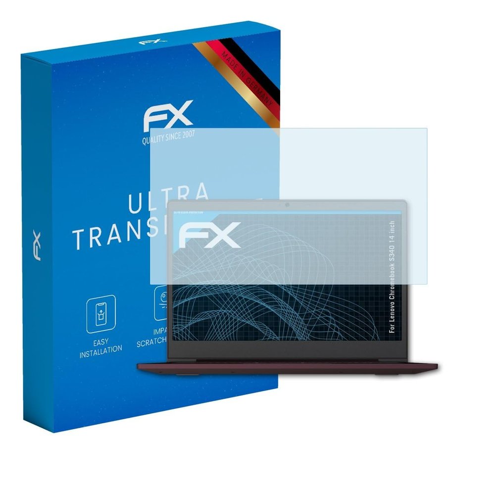 atFoliX Screen Protection Film compatible with Lenovo Chromebook S340 14 inch Screen Protector, ultra-clear FX Protective Film (2X)
