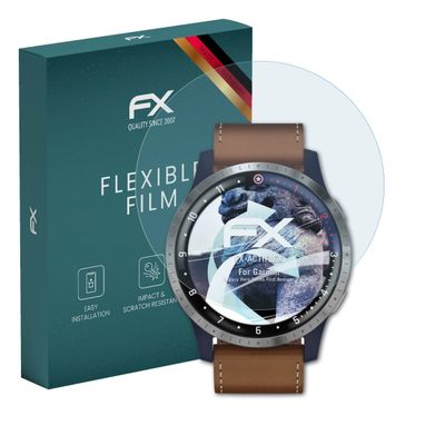atFoliX Screen Protector compatible with Garmin Legacy Hero Series First Avenger Protector Film, ultra clear and flexible FX Screen Protection Film (3X)