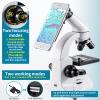 100X-2000X Microscope for Adults & Kids, Professional Biological Optical Microscopes with Prepared Slides School Home Lab Education Gifts for Teen Students Beginners view 2