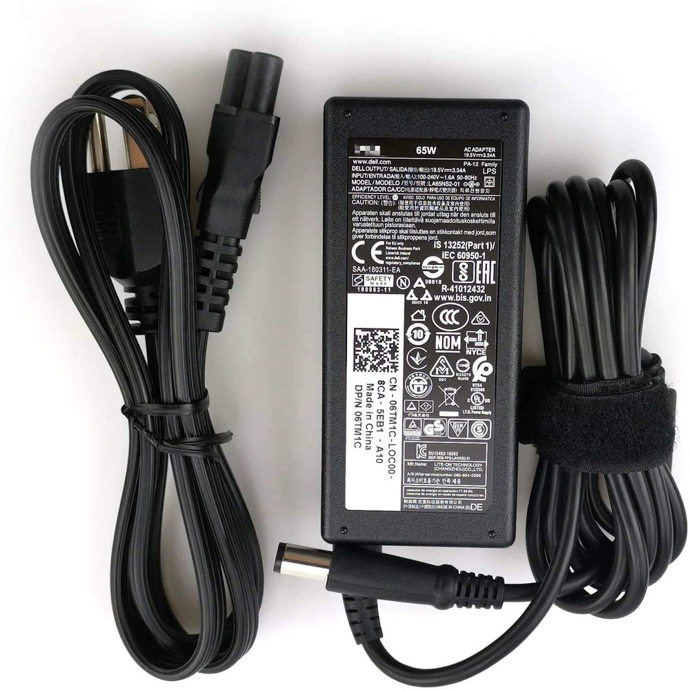 65W AC Power Charger Fit for Dell Latitude 3580 5414 Rugged 7214 Rugged 7414 Rugged Vostro 14 3449 Vostro 3360 Vostro 3445 Vostro 3446 3546 Laptop Power Supply Adapter Cord.Plug Size: 7.4mm5.0mm