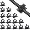 Viaky 30 Pcs Black Cable Wire Clips Adjustable Nylon Wire Holder Adhesive Cable Management Suitable for Maximum Diameter 0.6 inch (15.4mm) Cables view 1
