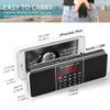 PRUNUS J-288 Portable Radio AM FM Radio with Bluetooth Speaker, Sleep Timer, Power-Saving Display, Ultra-Long Antenna, AUX Input & USB Disk & TF Card MP3 Player, NO Manual Preset view 2
