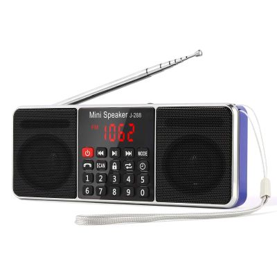 PRUNUS J-288 Portable Radio AM FM Radio with Bluetooth Speaker, Sleep Timer, Power-Saving Display, Ultra-Long Antenna, AUX Input & USB Disk & TF Card MP3 Player, NO Manual Preset