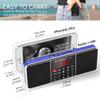 PRUNUS J-288 Portable Radio AM FM Radio with Bluetooth Speaker, Sleep Timer, Power-Saving Display, Ultra-Long Antenna, AUX Input & USB Disk & TF Card MP3 Player, NO Manual Preset view 2
