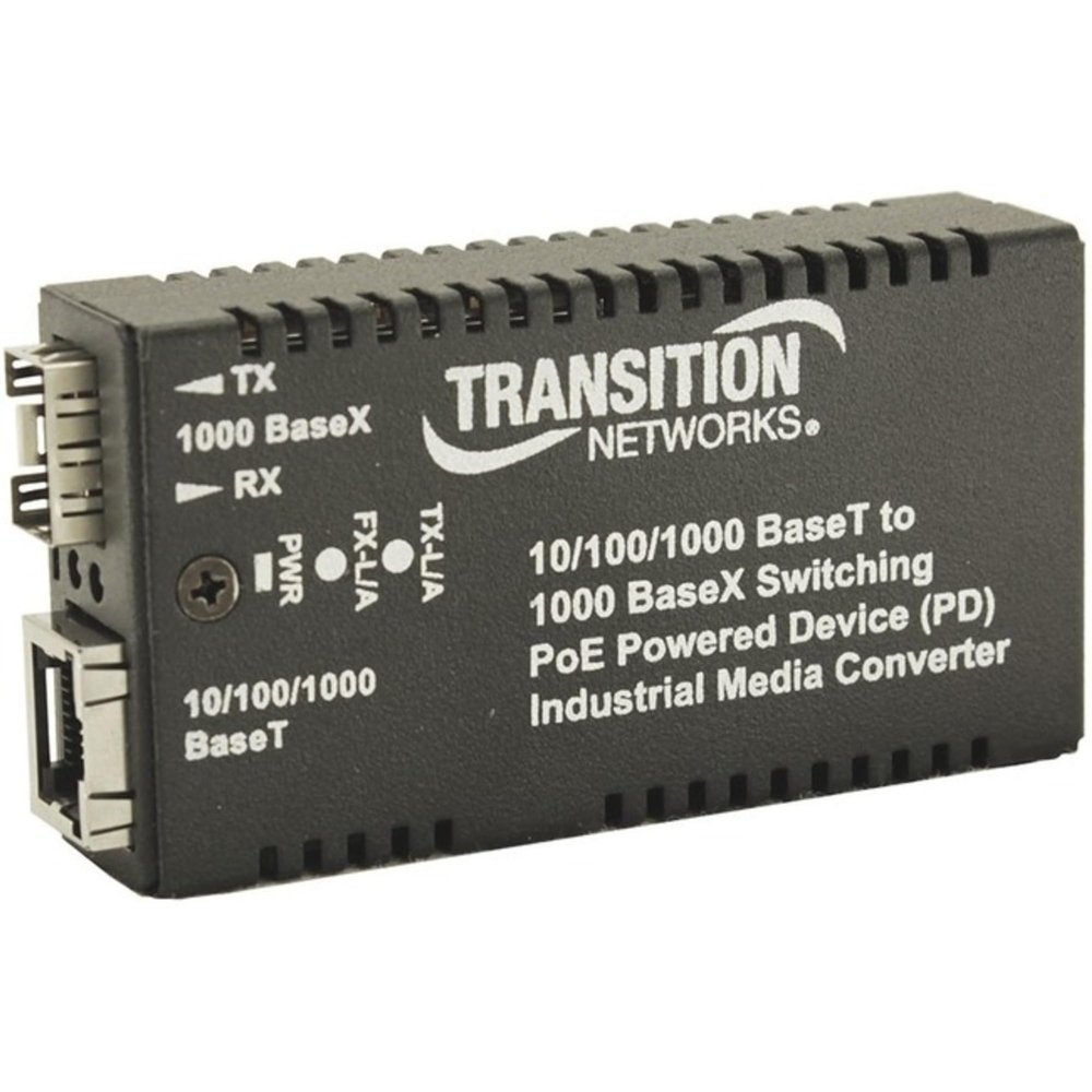 Transition Networks Inc M/GE-ISW-SFP-01-PD-URX 10/100/1000basetx To 1000base Sfp Industrial Unidirectional Rx