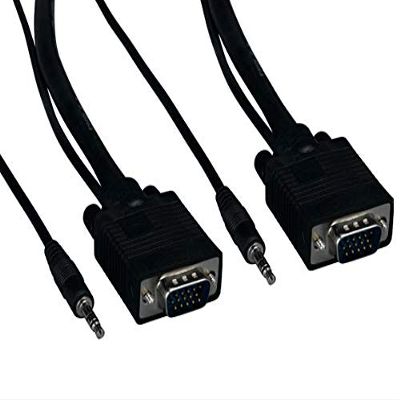 Cable Leader SVGA HD15 M/M Monitor Cable with Stereo Audio (3 Foot (1 Pack))