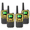 Walkie Talkies with 22 FRS Channels, MOICO Walkie Talkies for Adults with LED Flashlight VOX Scan LCD Display, Long Range Family Walkie Talkie for Hiking Camping Trip (Yellow, 4 Pack) view 1