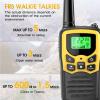 Walkie Talkies with 22 FRS Channels, MOICO Walkie Talkies for Adults with LED Flashlight VOX Scan LCD Display, Long Range Family Walkie Talkie for Hiking Camping Trip (Yellow, 4 Pack) view 3