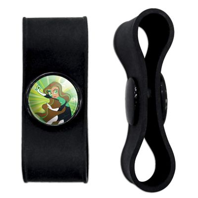 GRAPHICS & MORE DC Super Hero Girls Green Lantern Headphone Earbud Cord Wrap - Charging Cable Manager - Wire Organizer Set of 2 - White
