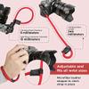 Foto&Tech Climbing Rope Camera Wrist Strap Quick Release Made in US Compatible with Fuji X-T30 X-T3 X100F X-T20 X-T10 X-T2 X70 X-Pro2 X-E2S X-E3 X-E2 X-E1 X-Pro1 X30 XQ2 X100 X100S X100T (34cm, Red) view 2