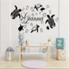 Create Your Own Personalized Sea Turtle Ocean Kids Home Decor - Choose Name and Color Custom Made Wall Decals Vinyl Sticker IR4934 view 1