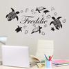 Create Your Own Personalized Sea Turtle Ocean Kids Home Decor - Choose Name and Color Custom Made Wall Decals Vinyl Sticker IR4934 view 2