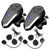 QSPORTPEAK 2X BT-S3 Motorcycle Intercom Communication System, Motorbike Bluetooth Headset with Microphone, Helmet Wireless Headphones for Riding/Skiing - 2 Pack view 1