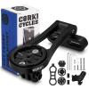 corki Cycles Adjustable Angle Out Front Stem Mounted Cycle Computer Bike Mount Compatible with Garmin Wahoo Bryton Cateye view 1
