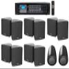 6-Zone Amp+10 3.5" Black Cube+2 JBL Pendant Speakers for Restaurant/Bar/Cafe view 1
